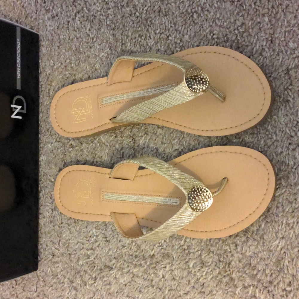 Brand new gold sandals